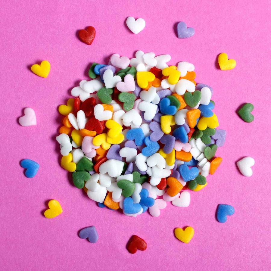 Heart Sprinkles Light Blue Pearl Hearts Edible Confetti 