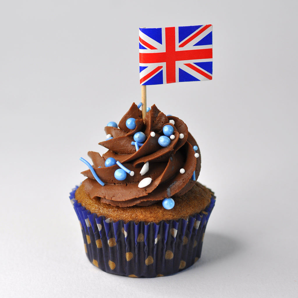 British Union Jack Flag Cake Topper Pack of 48 – Baking Time Club