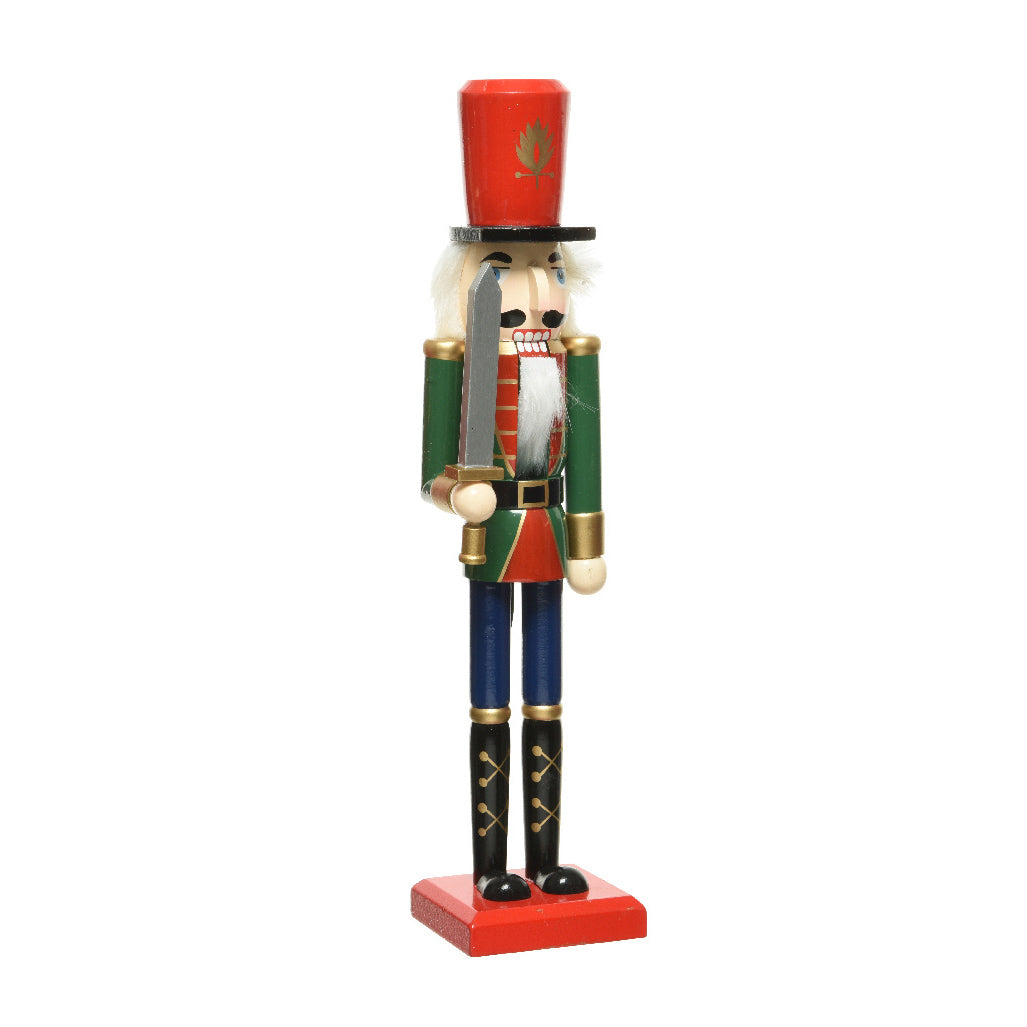 Nutcracker Soldier Decoration Sword Christmas 3D Wooden Ornament ...