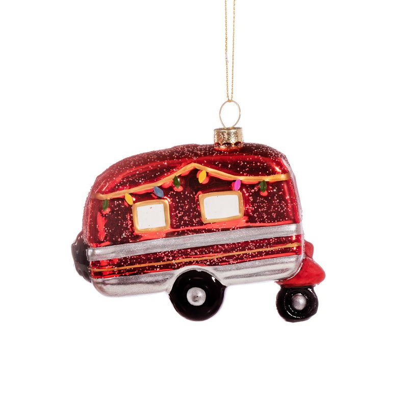 Retro Caravan Shaped Bauble Christmas Hanging Decoration