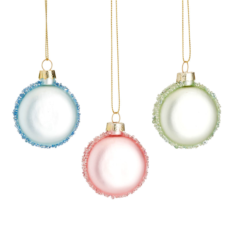 Pastel Macarons Set of 3 Hanging Christmas Decorations